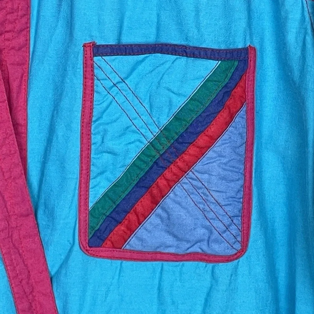 Vintage Maximalist Colorblock Patchwork Jacket Womens XL Reversible Boho Artsy‎